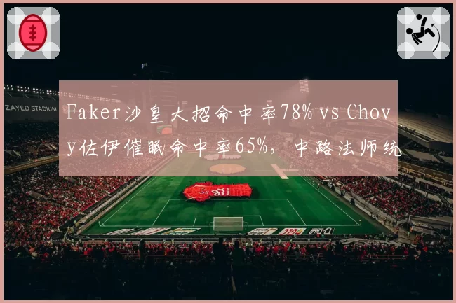 Faker沙皇大招命中率78% vs Chovy佐伊催眠命中率65%,中路法师统治力数据对决